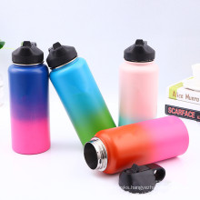 32oz Portable Gradients Vacuum Thermal Tumbler Glass Mugs Insulated Stainless Steel Large Bottles